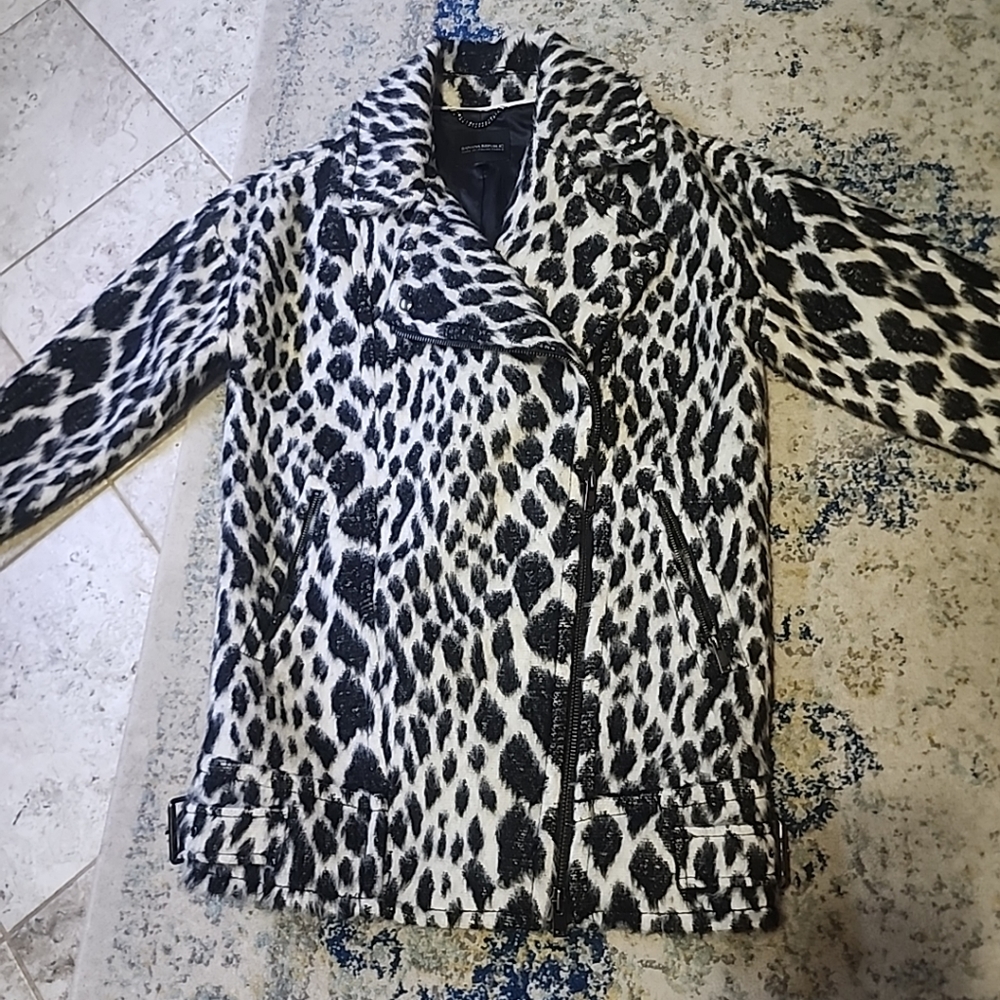 Banana Republic Snow Leopard Cocoon Jacket Coat Size XS - Picture 9 of 14